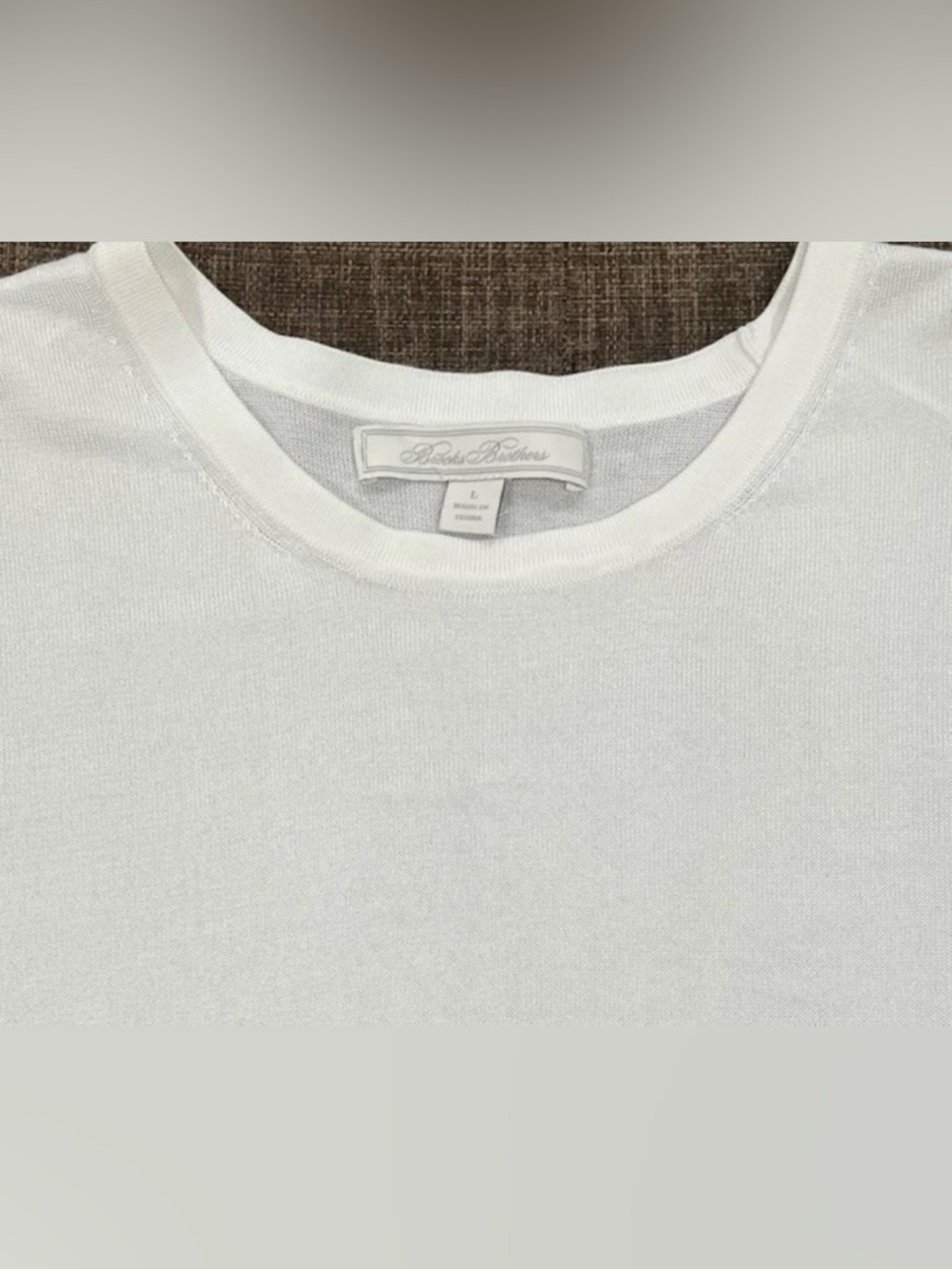 Brooks Brothers White Crew Neck Short Sleeve jersey